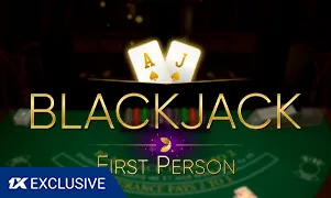 First Person Blackjack table game